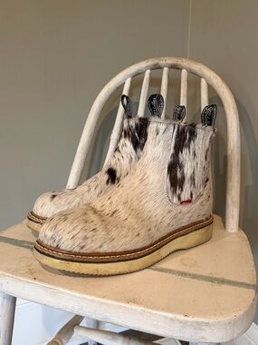Authentic Cowhide Ankle Boots